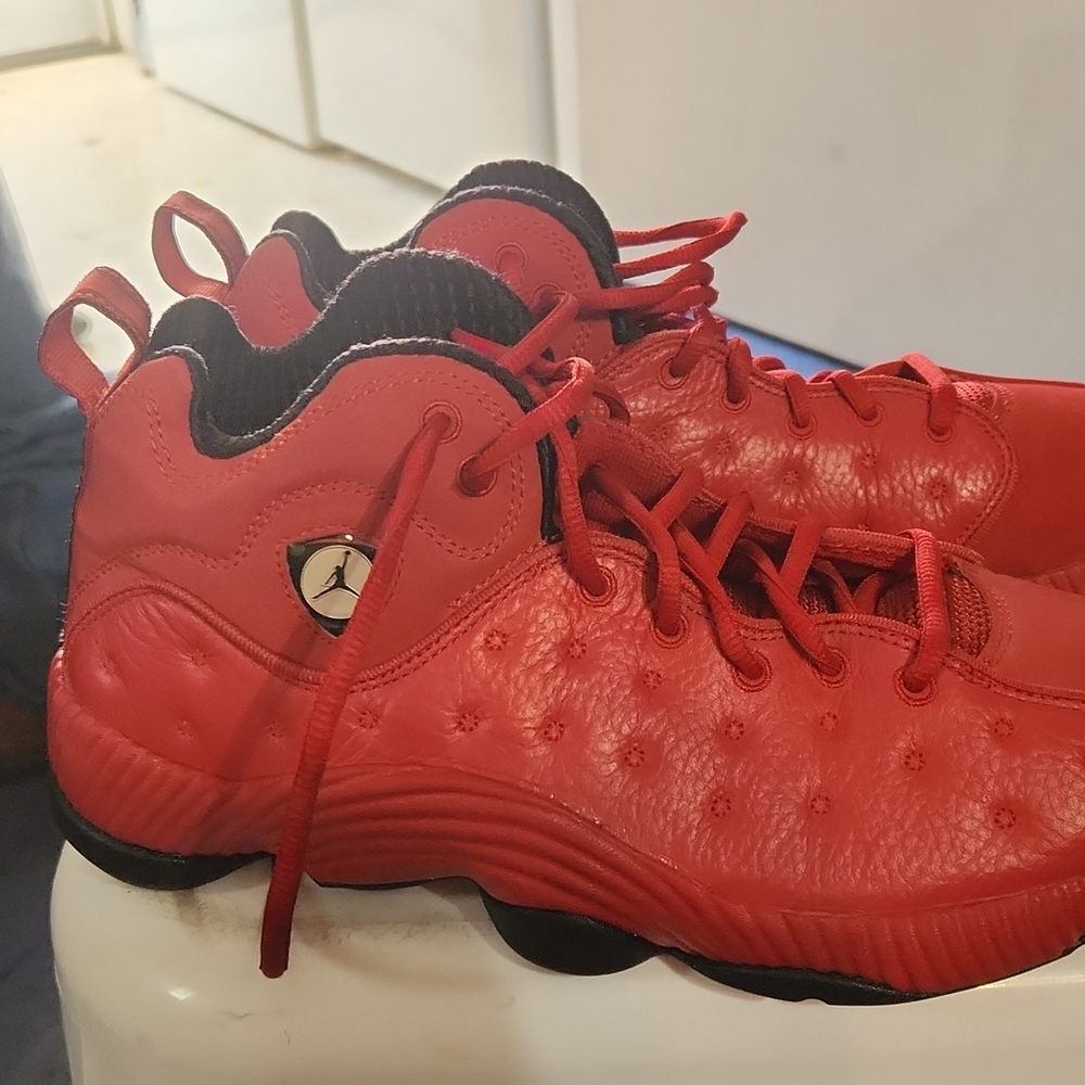 Shoes ; red Jordan's ; 9.5